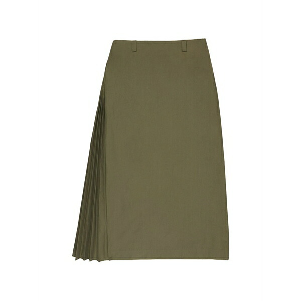 インコテックス レディース スコート ボトムス Pleated-detail maxi skirt Green