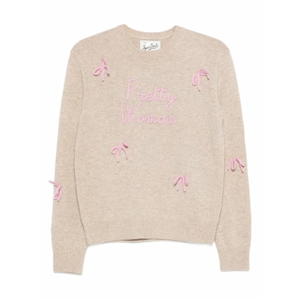 エムシーツーセイントバース レディース 編み物\u0026スウェーター アウター New queen sweater Neutrals