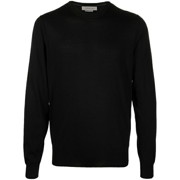 コルネリアーニ メンズ 編み物\u0026スウェーター アウター Crew-neck long-sleeve jumper  Black