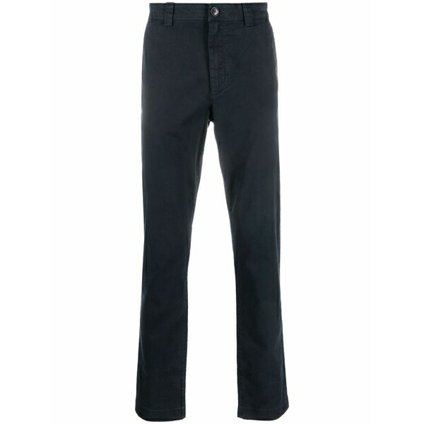 羊毛 一財産 メンズ 心地よいズボン下 ボトムス Straight-leg cotton chino trousers Blue