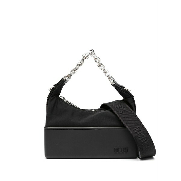 ジーシーディーエス レディース ショルダーバッグ 御徒面子 Small matilda logo-plaque bag Black