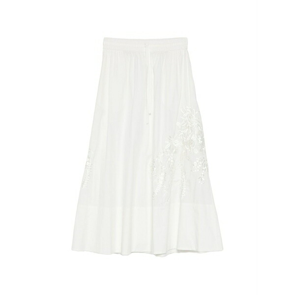 パロッシュ レディース スコート ボトムス Lace-detail MIDI skirt White