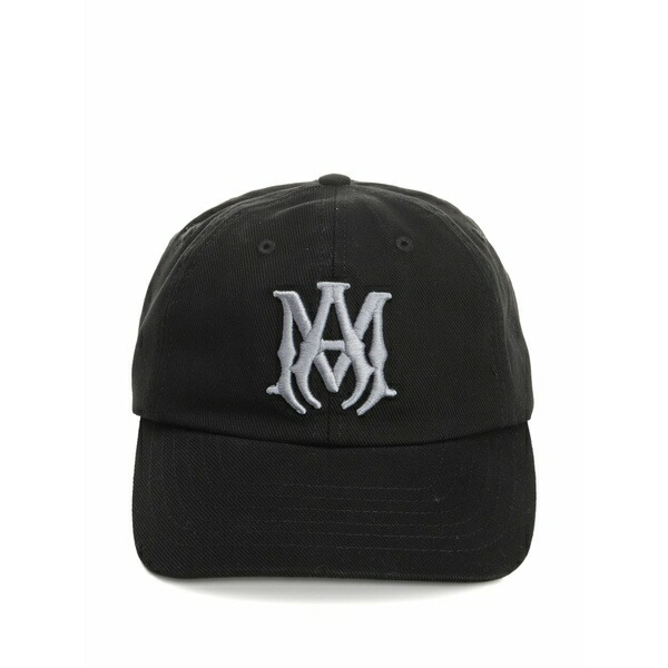 アミリ メンズ 帽子 アクセサリー Logo-embroidered baseball cap Black|asty