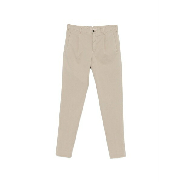 インコテックス メンズ 心地好いズボン下 ボトムス Pleat-detail tapered trousers Neutrals
