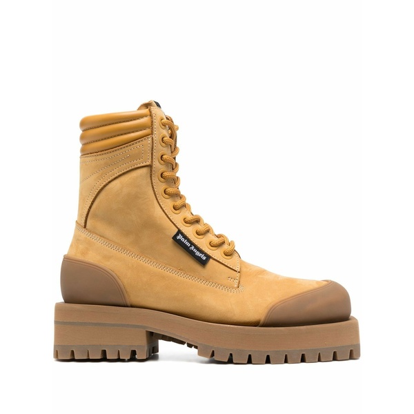 パーム・エンジェルス レディース ブーツ シューズ Square-toe combat boots Yellow｜asty