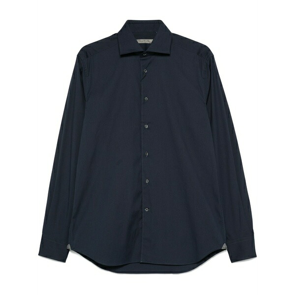 コルネリアーニ メンズ プルオーバー トップス Classic-collar shirt Blue