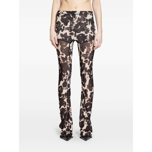 ナウルズ レディース 心地好いズボン下 ボトムス Halcyon leggings Brown