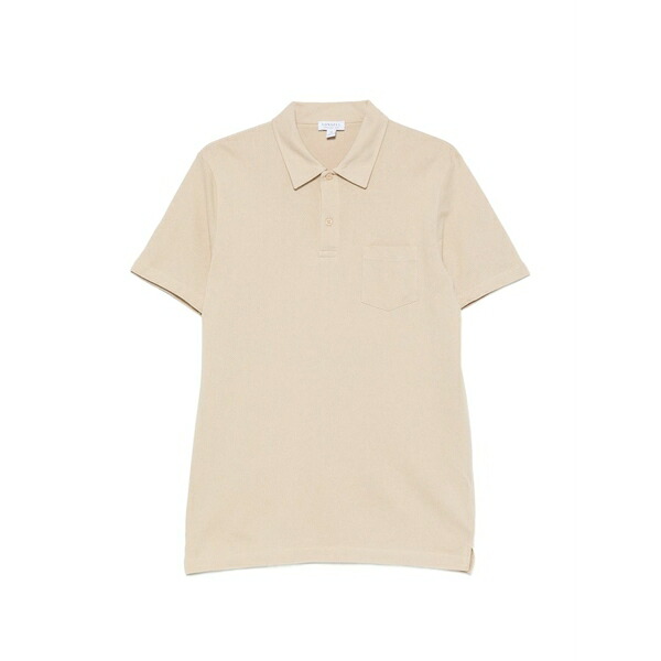 サンスペル メンズ スポーツシャツ トップス Patch-pocket polo shirt Neutrals