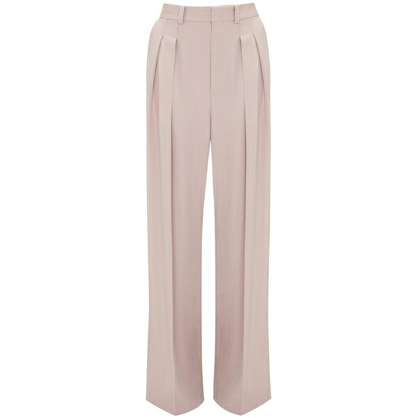 ヴィクトリア ベッカム レディース カジュアルパンツ ボトムス Double-pleat wide-leg trousers Pink|asty