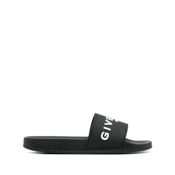 ジバンシー メンズ サンダル シューズ Logo-debossed slides Black｜asty