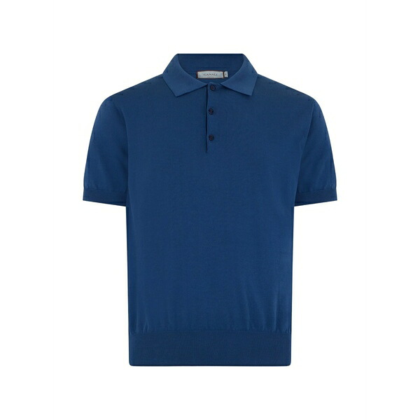 カナーリ メンズ スポーツシャツ トップス Short-sleeve polo shirt Blue
