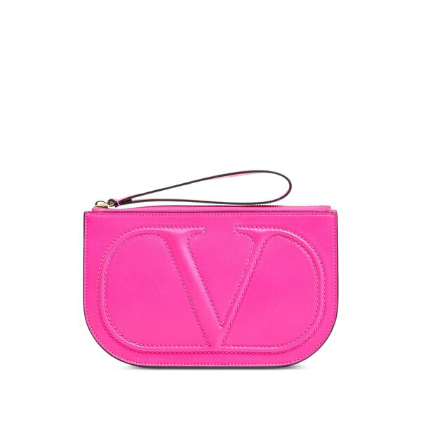 ヴァレンティノ ガラヴァーニ レディース 銭入れ 添え物 Vlogo walk nappa pouch Pink