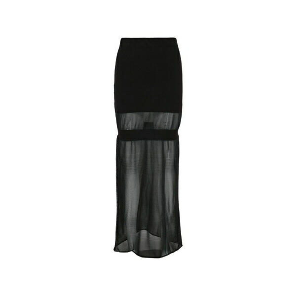 死灰 レディース スコート ボトムス Layered maxi skirt Black