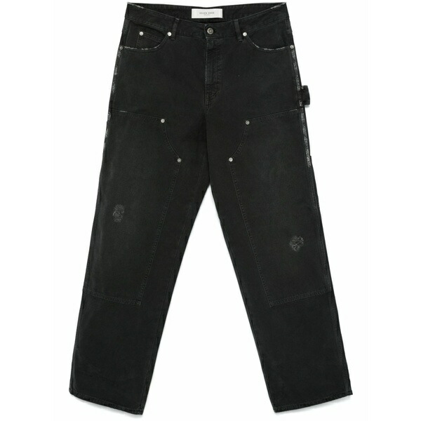 ゴールデングース メンズ ジーンズズボン下 ボトムス Patched trousers Black