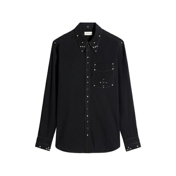 ルメール レディース シャツ トップス Studded fitted shirt Black｜asty