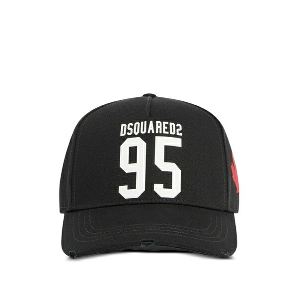 ディースクエアード メンズ かぶり笠 佩び物 Wild2 baseball cap Black