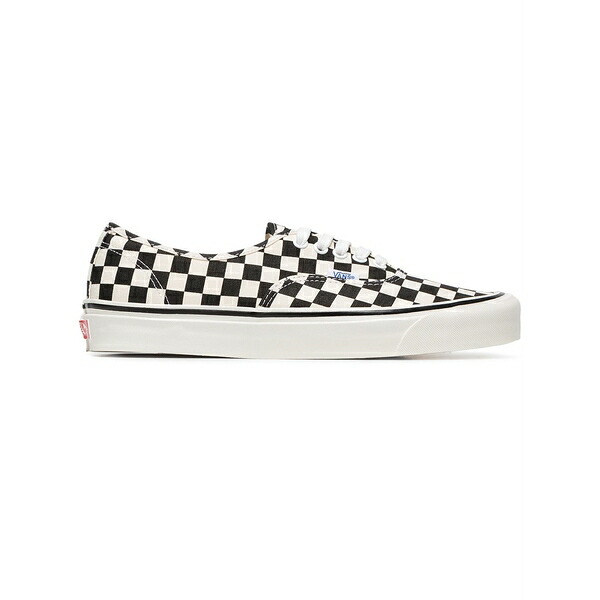 バンズ メンズ スニーカー シューズ Black and white ua classic lace-up dx check cotton sneakers Black