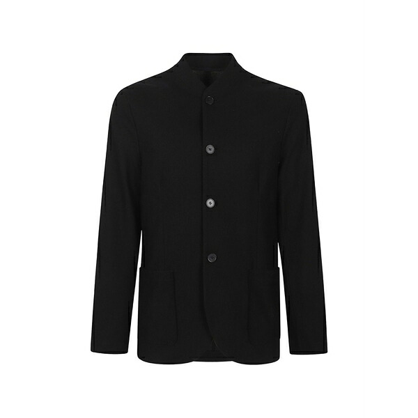 ハリスワーフロンドン メンズ 上衣＆上衣 アウター Nehru mandarin-collar button-up jacket Black