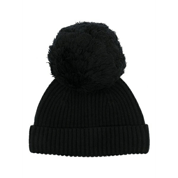 ジャン極点 ゴルチエ レディース 鳥打ち帽 付属物 Pompom-embellished wool beanie Black