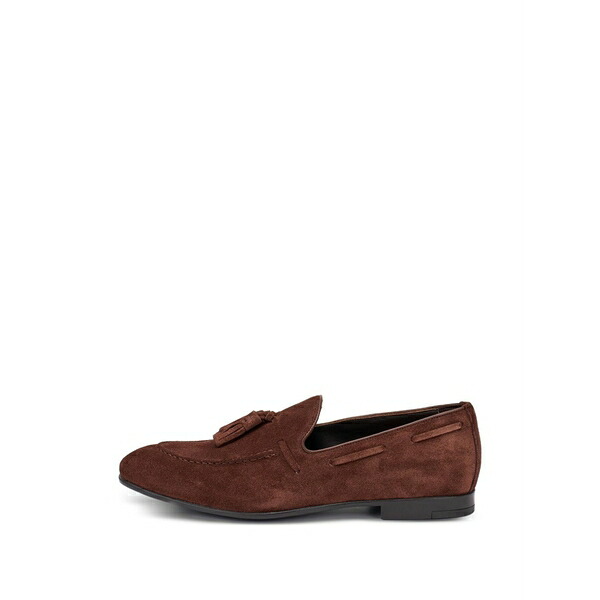 フラウ メンズ スリッポン・ローファー シューズ Tassel suede loafers Brown｜asty