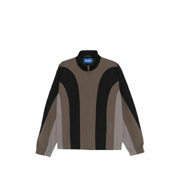 アウェイクニューヨーク メンズ 上衣＆上衣 アウター Colour-block zip-up jacket Black