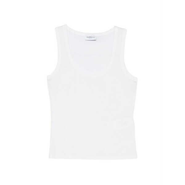 マレーラ レディース カットソー トップス Ribbed tank top White