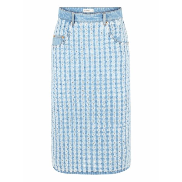ニナリッチ レディース スコート ボトムス Denim MIDI skirt Blue