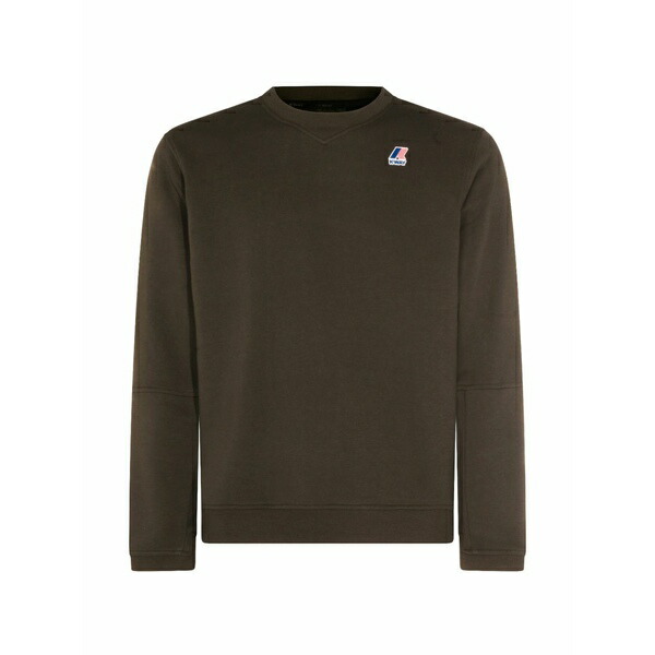 ケイ通い路 メンズ パーカー・スウェットシャツ アウター Logo-patch sweater Brown