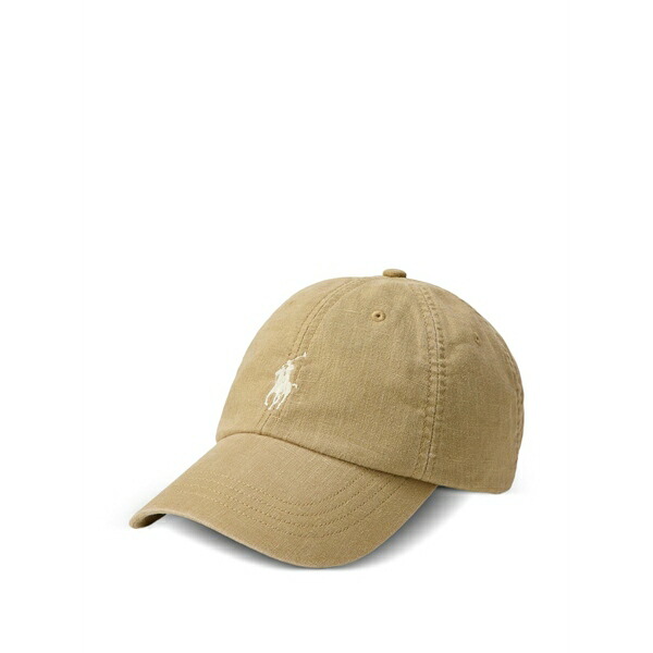 ラルフローレン メンズ 鳥打ち帽 付属物 Logo-embroidered baseball cap Neutrals
