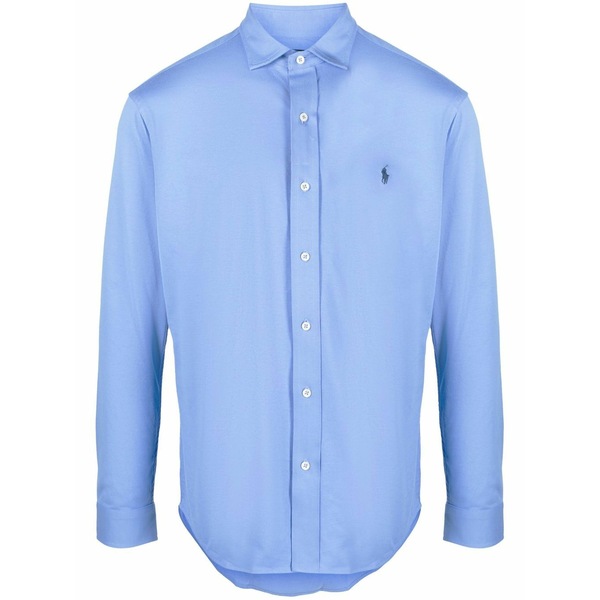 ラルフローレン メンズ プルオーバー トップス Embroidered polo-pony shirt Blue