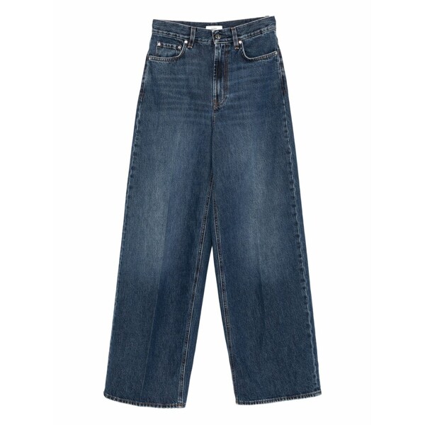 トーテム レディース ジーンズズボン下 ボトムス Button wide-leg jeans Blue