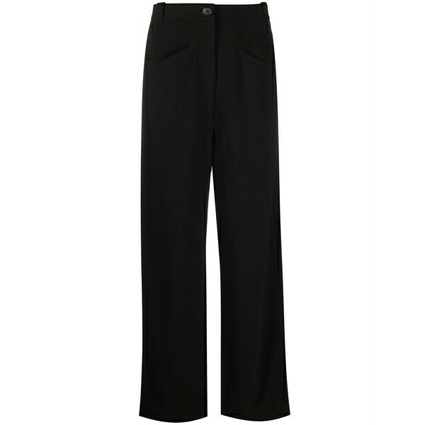 カイト レディース カジュアルパンツ ボトムス High-waisted straight leg trousers Black|asty
