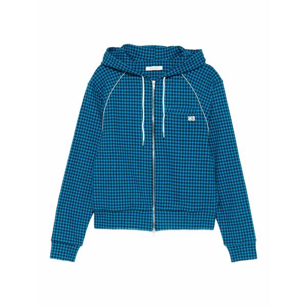 ウェールズ ボナー メンズ パーカー・スウェットシャツ アウター London patterned zip-up hoodie Blue｜asty 112,400円