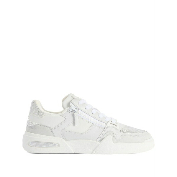 ジュゼッペザノッティ メンズ スニーカー シューズ Zipped low-top sneakers White