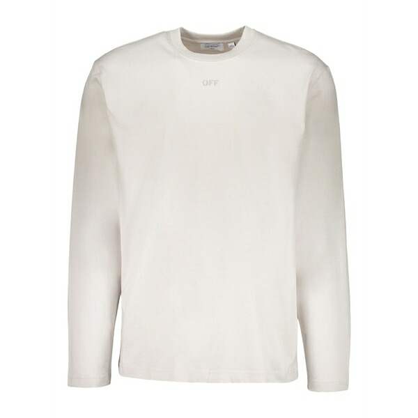 象牙色 メンズ プルオーバー トップス Long-sleeve round-neck t-shirt Neutrals