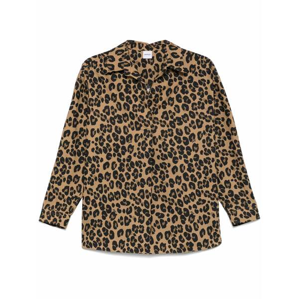アスペジ レディース プルオーバー トップス Animal-print shirt  Brown