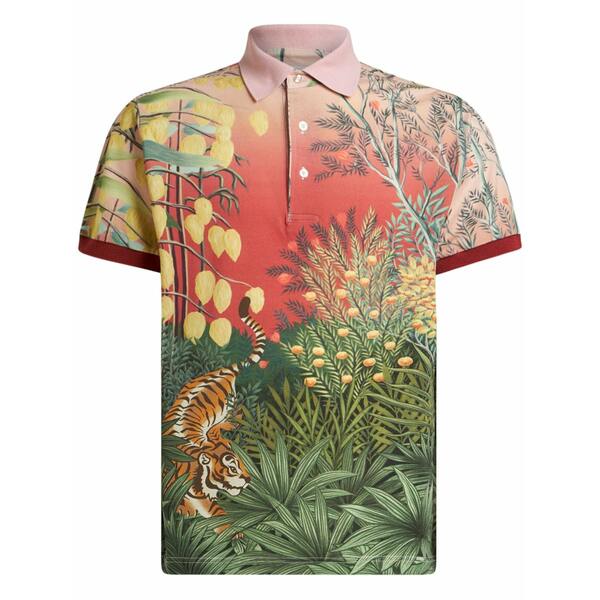 エトロ メンズ スポーツシャツ トップス Graphic-print ombr￡ polo shirt Green