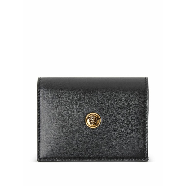ヴェルサーチ レディース 銭入れ 添え物 Medusa emblem wallet Black
