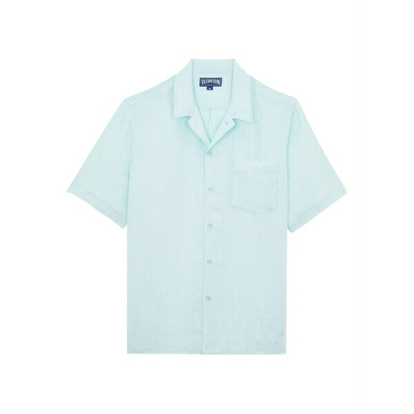 ヴィルブレクイン メンズ プルオーバー トップス Linen shirt Blue