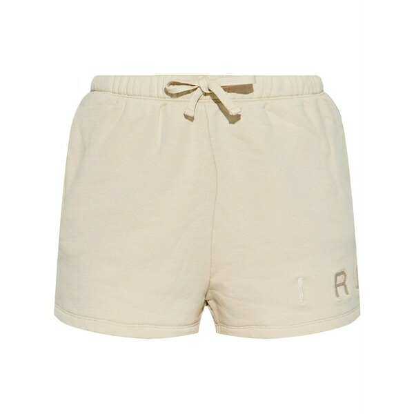 イロ レディース 心地よいズボン下 ボトムス Embroidered-logo cotton shorts Neutrals