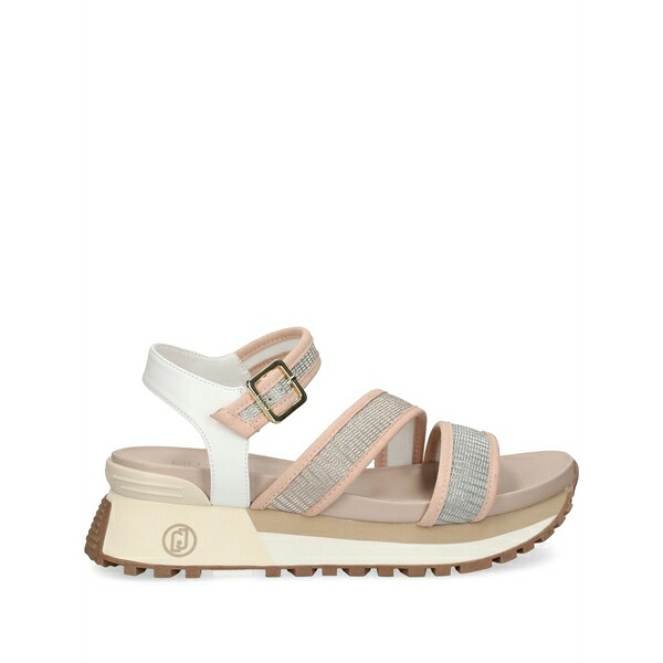 リュージョー レディース サンダル シューズ Logo-stamp sandals Pink