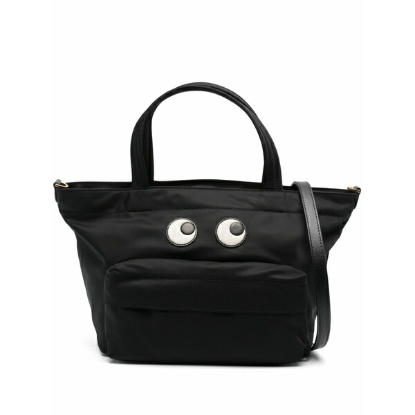 アニヤハインドマーチ レディース トートバッグ 御徒面子 Mini eyes tote bag  Black