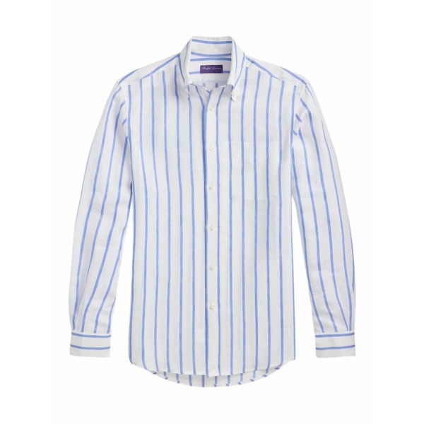 ラルフ・ローレン パープルレーベル メンズ プルオーバー トップス Striped button-up shirt White