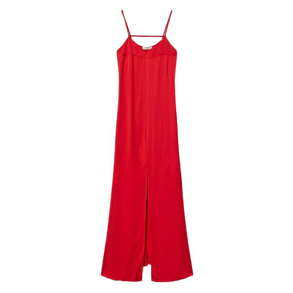 ツイン仕掛ける レディース 衣装 トップス Satin slip dress Red