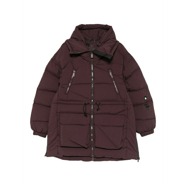 ベイコン レディース 厚地の外套 アウター Zip-fastening parka coat Red