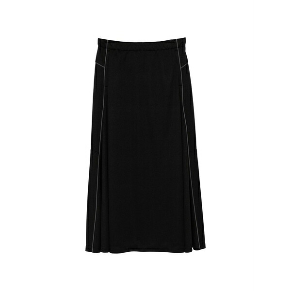 ジュン・ジー レディース スコート ボトムス Piped-trim MIDI skirt Black