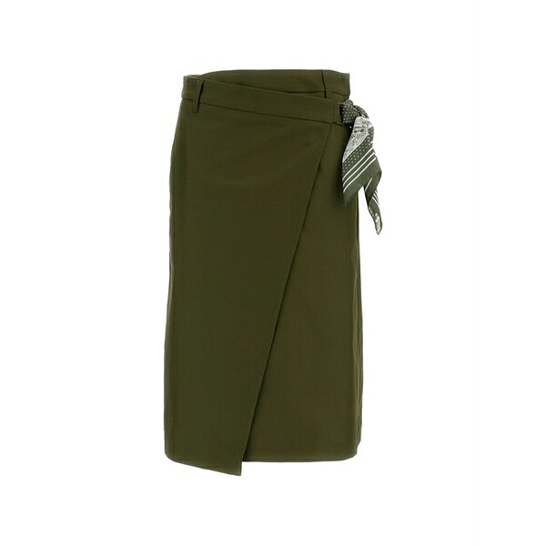 トゥルー ロイヤル レディース スカート ボトムス Scarf-tie wrap skirt Green｜asty