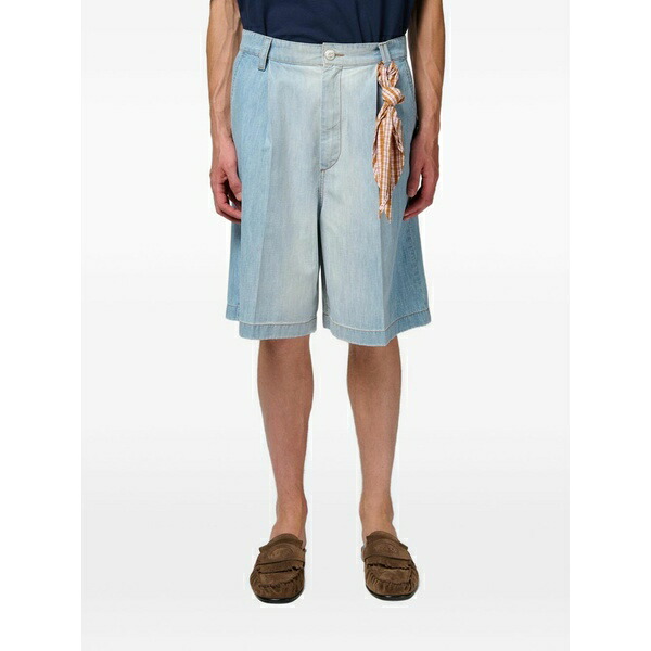 マルニ メンズ カジュアルパンツ ボトムス Pleated shorts Blue｜asty