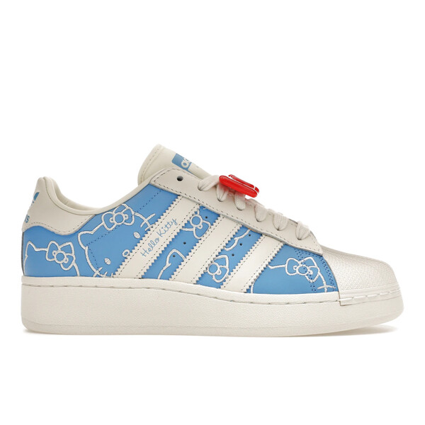 adidas アディダス レディース スニーカー 【adidas Superstar XLG Hello Kitty Blue Burst (Women's)】 サイズ US_9(26.0cm) Blue Burst/Off White/Red|asty