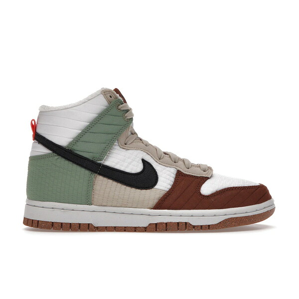 Nike ナイキ レディース スニーカー 【Nike Dunk High Next Nature Summit White (Women's)】 サイズ US_W_12 Summit White/Black-Oil Green-Rattan｜asty